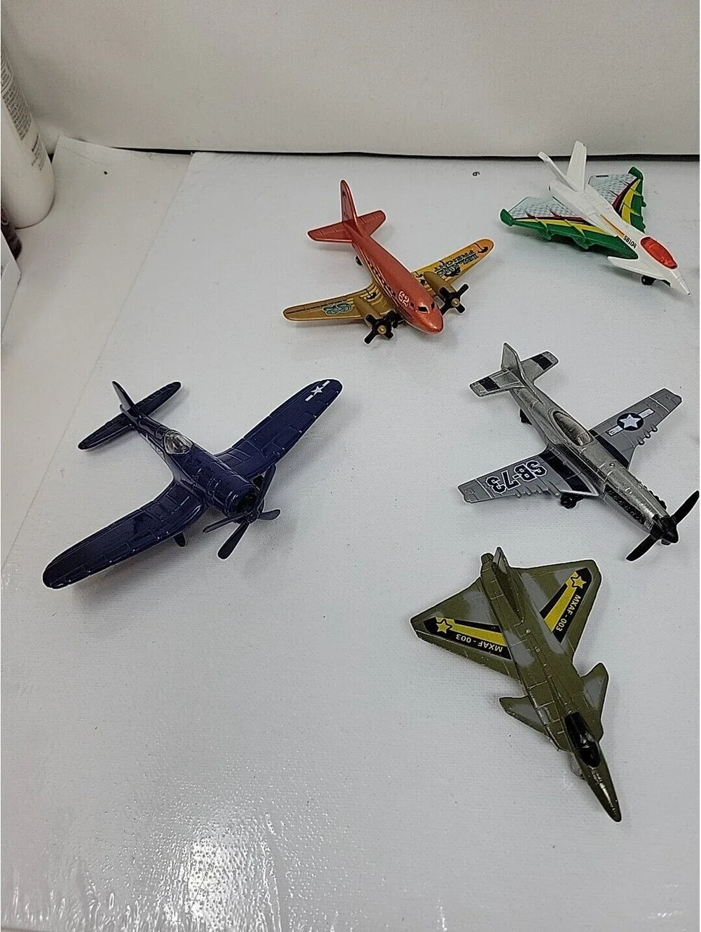 10 Fighter Jet Models Die Cast Mixed Vinatge And More Plz See Pictures